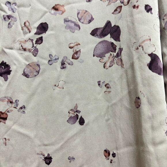 J.Jil Purejill Women's Viscose 3/4 Sleeve Pullover Blouse Large Beige Floral - Picture 5 of 7